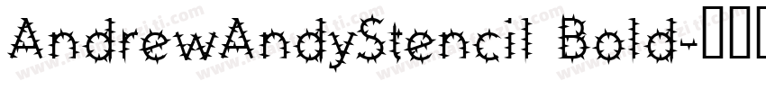 AndrewAndyStencil Bold字体转换